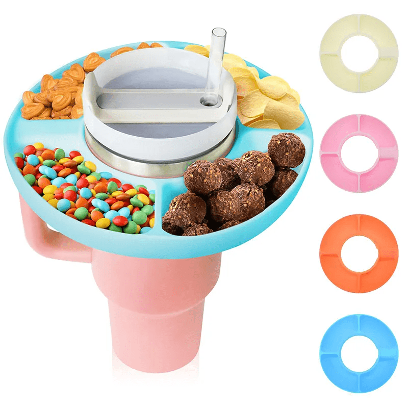 Multifunctional Triple Top Snacks & Drinks Bowl for Stanley Quencher 30/40 oz - Culinarywellbeing