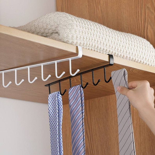 TheWellBeing™ 6 Kitchen Cupboard Hanging Hooks - Multi-Purpose Closet and Wardrobe Organization - Culinarywellbeing