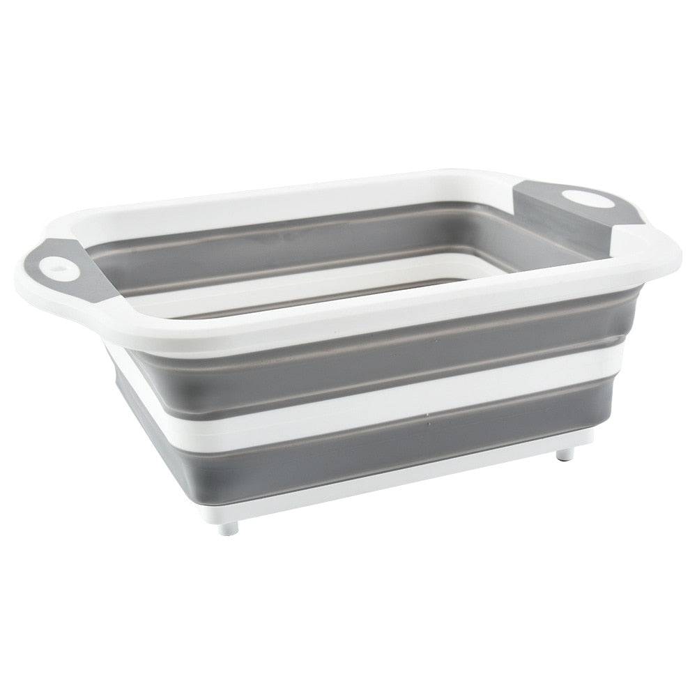 Folding Cutting Board - Multifunctional Collapsible Sink Drain Basket - Culinarywellbeing