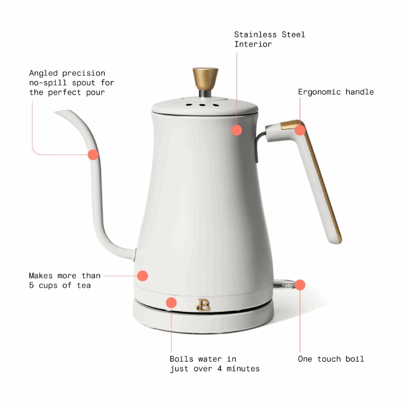 1.0L Electric Gooseneck Kettle - Culinarywellbeing