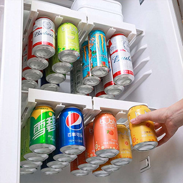 Beer Soda Can Storage Rack Refrigerator Slide Under Shelf - Culinarywellbeing
