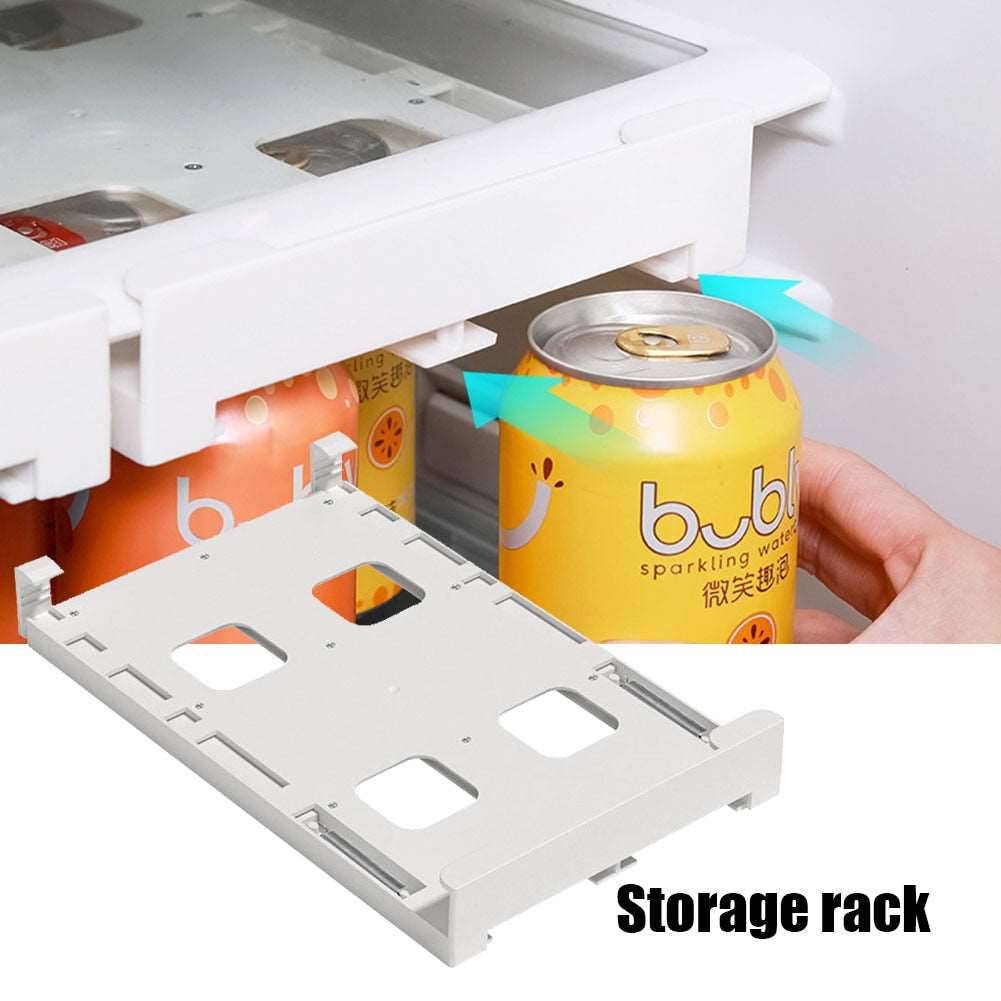 Beer Soda Can Storage Rack Refrigerator Slide Under Shelf - Culinarywellbeing