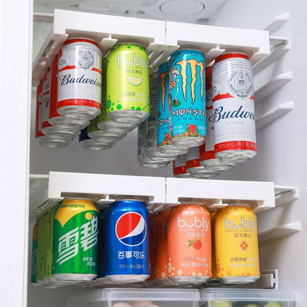 Beer Soda Can Storage Rack Refrigerator Slide Under Shelf - Culinarywellbeing