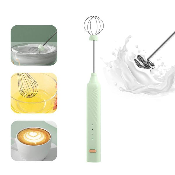 USB Electric Handheld Egg Beater & Coffee Frother: Portable Kitchen Mixer - Culinarywellbeing