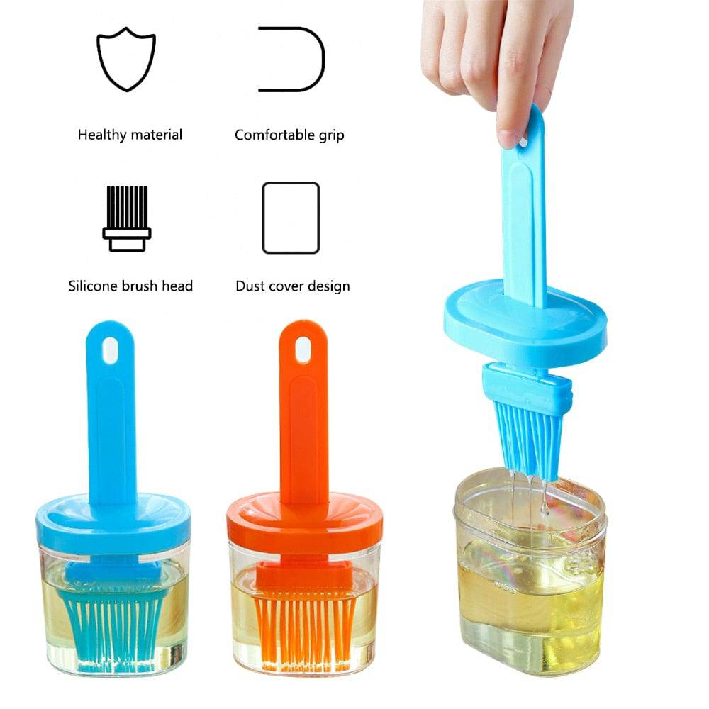 Silicone Oil Brush Temperature Resistant Oil Bottle Baking Pancake Barbecue Cooking BBQ Grilling - Culinarywellbeing