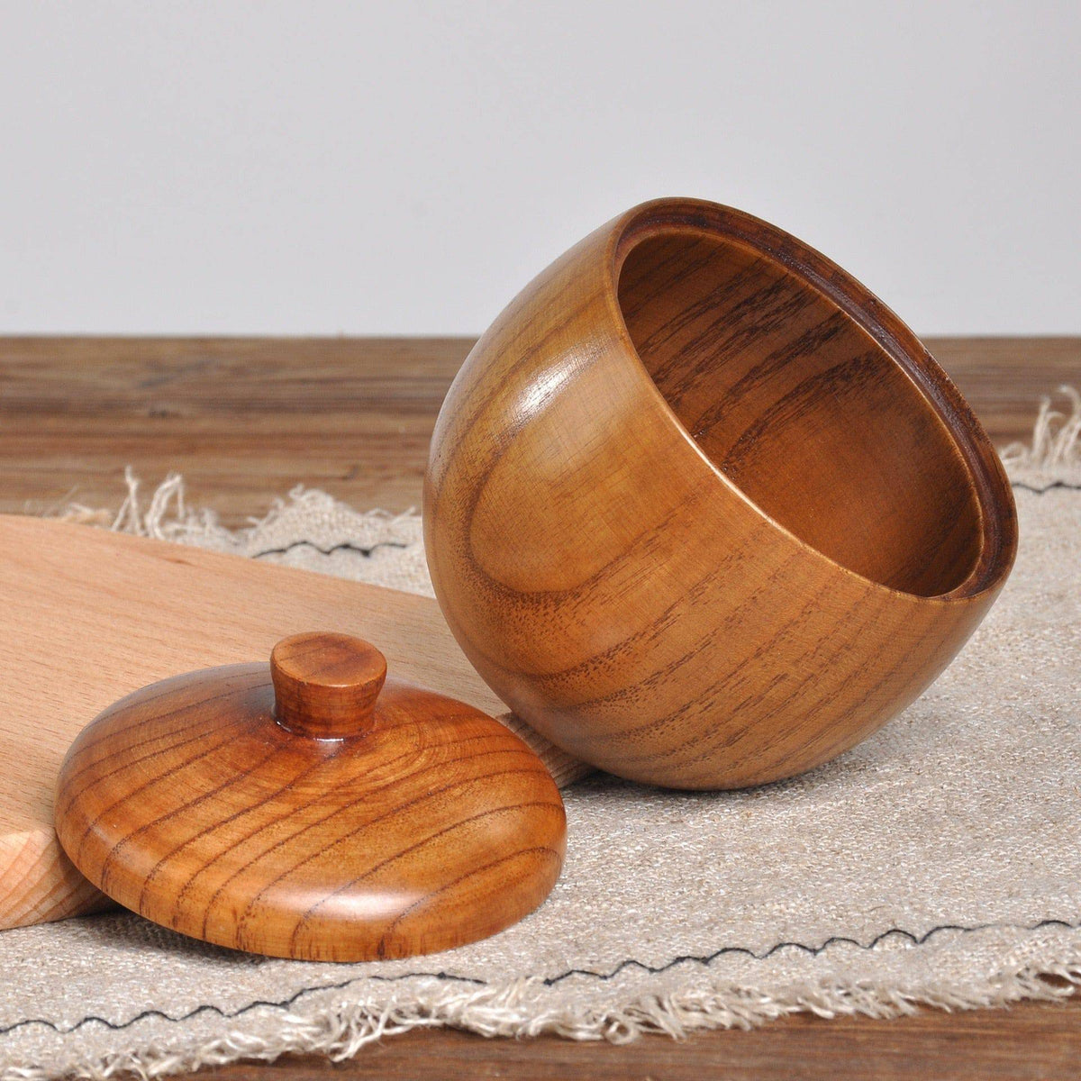 Wood Seasoning Pot Creative Seasoning Bottle Wooden Retro Solid - Culinarywellbeing