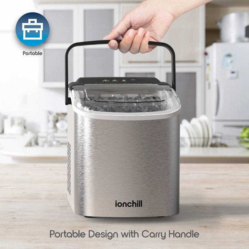 Ionchill Quick Cube Ice Machine, 26lbs/24hrs Portable Countertop Bullet Ice Maker - Culinarywellbeing