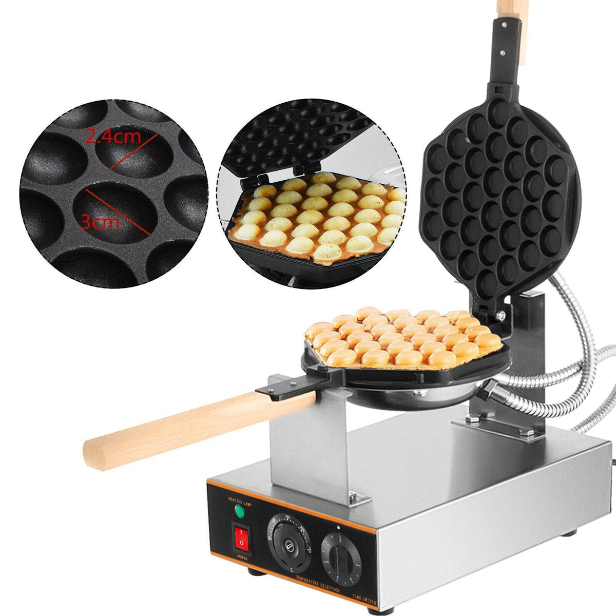 Nonstick Electric Waffle Maker Home Appliance for Bubble Waffles & Snacks - Culinarywellbeing