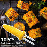 Stainless Steel Corn Skewers: Lightweight BBQ Holders for Outdoor Grilling - Culinarywellbeing