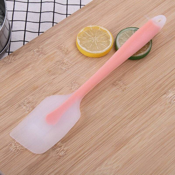 Silicone Scraper Cream Scraper Cake Scraper Baking Tool Semi Transparent Handle High Temperature Resistant 2pcs - Culinarywellbeing