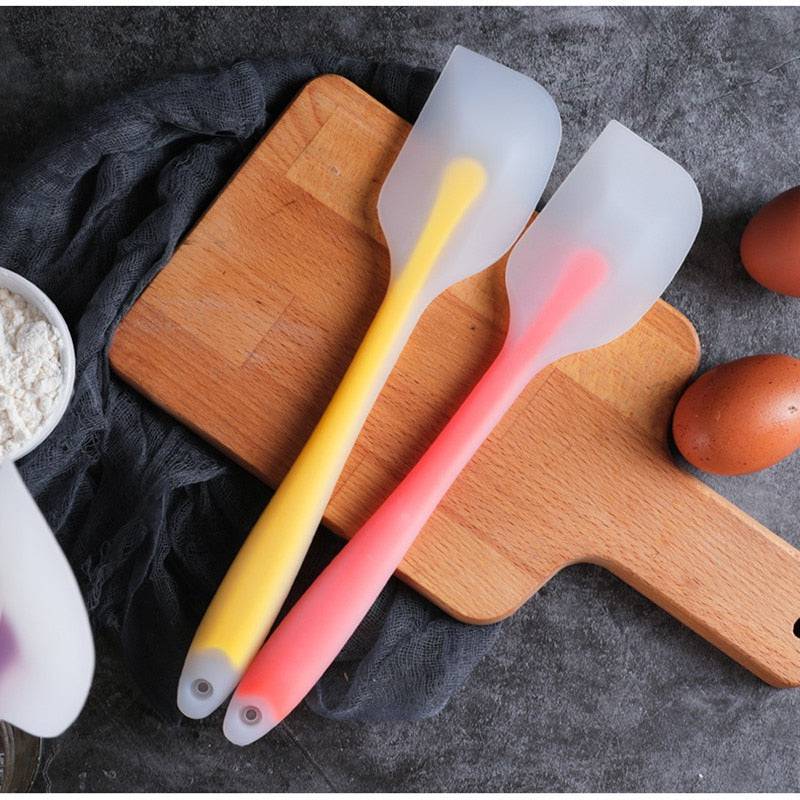 Silicone Scraper Cream Scraper Cake Scraper Baking Tool Semi Transpare1: Silicone material, good quality, high temperature resistance, no odor.
2: The design is very beautiful, and there's no need to worry, it's very sturdy
3. IntegratTheWellBeing1Silicone Scraper Cream Scraper Cake Scraper Baking Tool Semi Transparent Handle High Temperature Resistant 2pcsCulinaryWellBeing