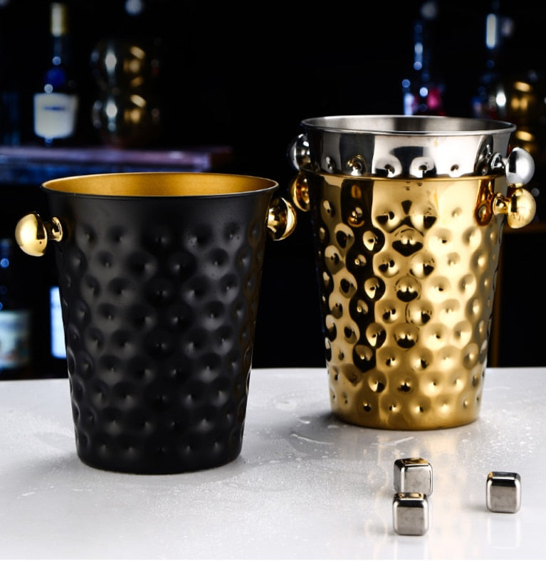 Noble Luxury ice bucket 304 Stainless steel golden hammer patternTheWellBeing1Noble Luxury ice bucket 304 Stainless steel golden hammer patternCulinaryWellBeing