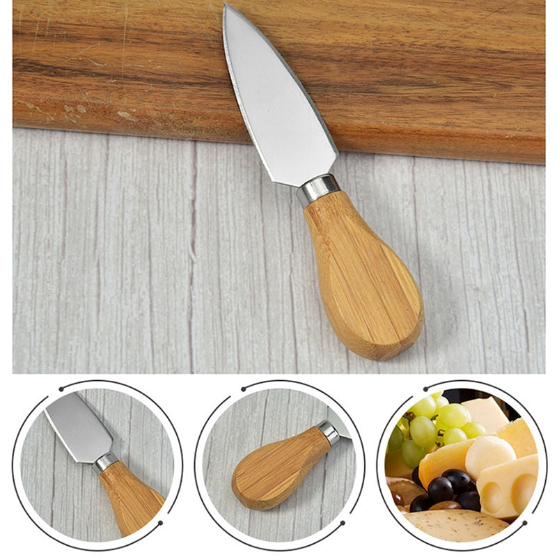 Steel Stainless Cheese Knives with Bamboo Wood Handle Cheese Slicer Ch100% brand new and high quality.
  Made of high quality stainless steel that enable you to easily handle and slice all types of cheese with little efforts and polishTheWellBeing1Bamboo Wood Handle Cheese Slicer Cheese Cutter Kitchen Baking ToolCulinaryWellBeing