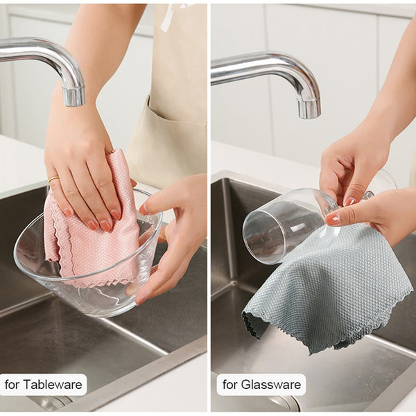 Microfiber Glass Cleaning Cloth Rag Lint-Free - Culinarywellbeing