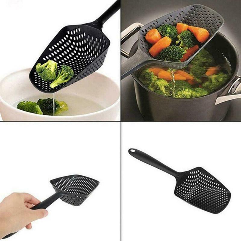 Spoon Filter Cooking Shovel Strainer Scoop Nylon Spoon Kitchen Accessories Nylon Strainer Scoop Colander Leaking Shovel Tool - Culinarywellbeing