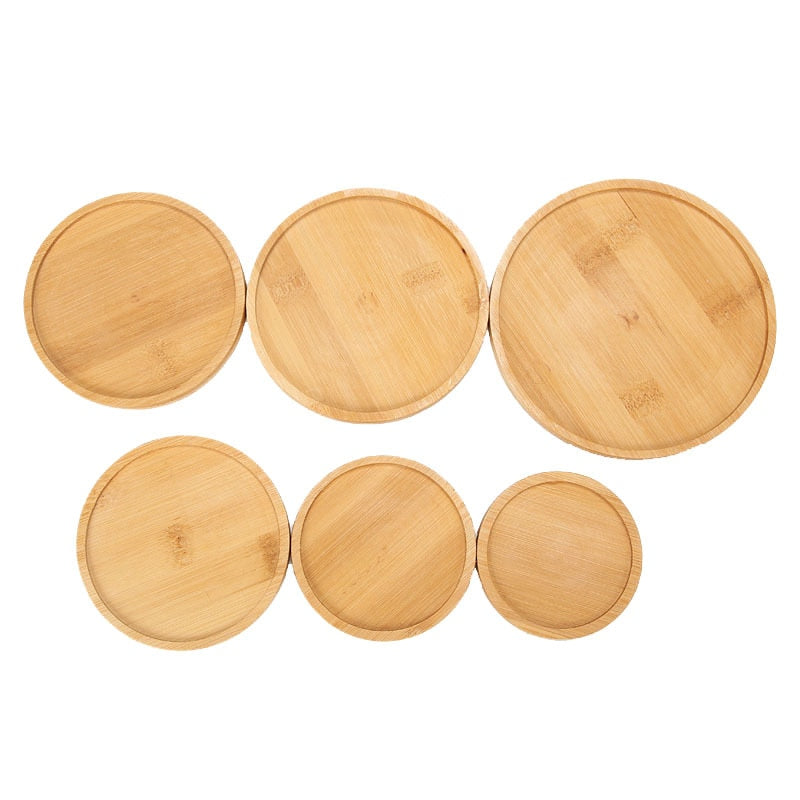 Multi-functional Bamboo Tray Wood Saucer Flower Pot Tray Cup Pad CoastTheWellBeing1Multi-functional Bamboo Tray Wood Saucer Flower Pot Tray Cup Pad Coaster Plate Creative Coaster Coffee Cup MatCulinaryWellBeing