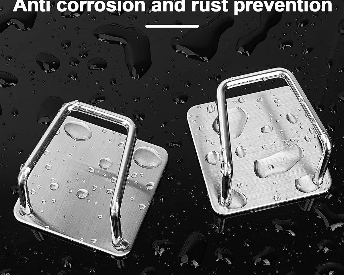 Stainless Steel Sponges Holder Drain Drying Rack Self Adhesive Sink Kitchen Hooks Hanger - Culinarywellbeing