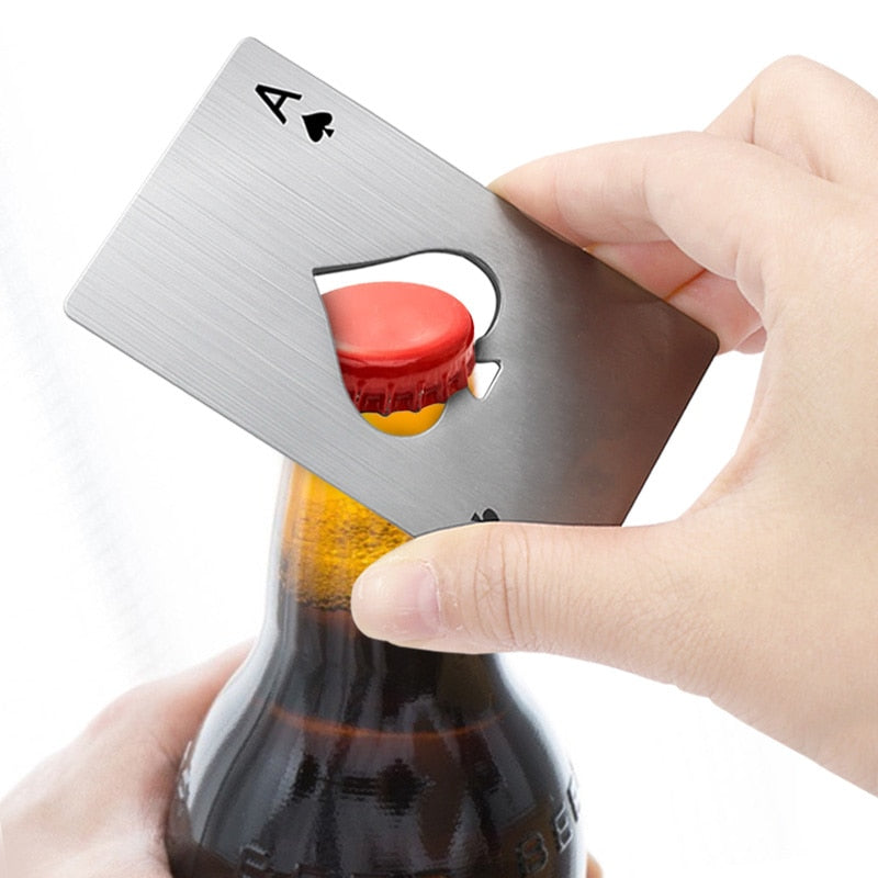 Stainless Steel Credit Card Bottle Opener Pocket-sized beer and wine OTheWellBeing1Stainless Steel Credit Card Bottle Opener Pocket-sized beerCulinaryWellBeing
