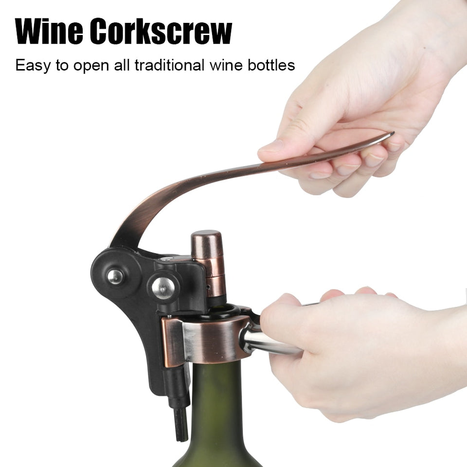 TheWellBeing™Bar Lever Corkscrew Zinc Alloy Barware Rabbit-Shaped WineBeautiful and lovely shape, simple and convenient operation.Using the technical principle of simply pulling the lever, the cork stopper can be easily opened in a fewTheWellBeing1TheWellBeing™Bar Lever Corkscrew Zinc Alloy Barware Rabbit-Shaped Wine Opener Bottle OpenerCulinaryWellBeing
