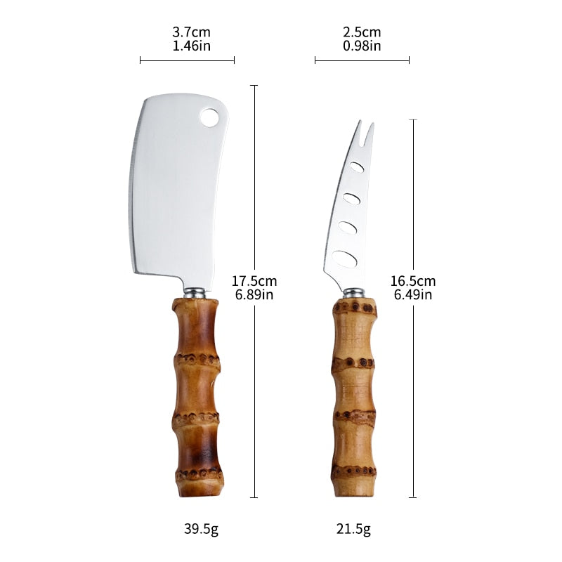 Stainless Steel Cheese Knife with Bamboo Handle - Culinarywellbeing