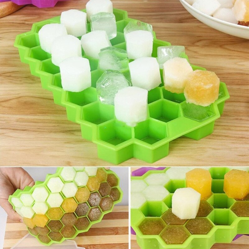 Ice Cube Maker Reusable Trays Silicone with Removable Lids - Culinarywellbeing