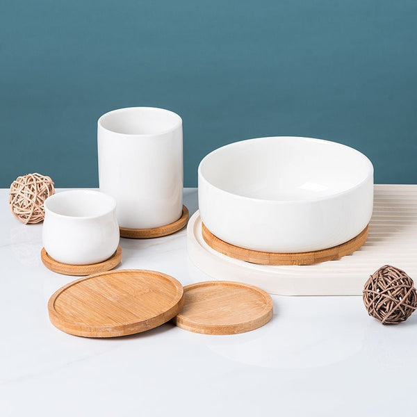 Multi-functional Bamboo Tray Wood Saucer Flower Pot Tray Cup Pad CoastTheWellBeing1Multi-functional Bamboo Tray Wood Saucer Flower Pot Tray Cup Pad Coaster Plate Creative Coaster Coffee Cup MatCulinaryWellBeing