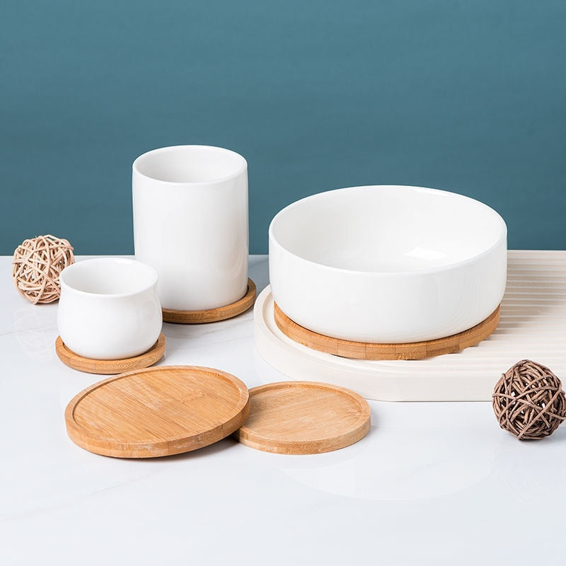 Multi-functional Bamboo Tray Wood Saucer Flower Pot Tray Cup Pad CoastTheWellBeing1Multi-functional Bamboo Tray Wood Saucer Flower Pot Tray Cup Pad Coaster Plate Creative Coaster Coffee Cup MatCulinaryWellBeing
