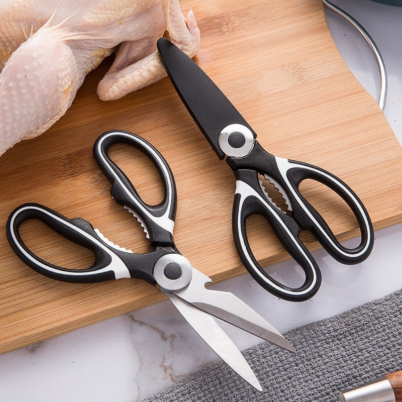 Scissors Stainless Steel Kitchen Household Bone Scissors Chicken WingsSuitable for the kitchen, cut a variety of food, but also as a bottle opener and clip crushed nut shell tool
1. Multifunctional, practicality is very strong

2. VeryTheWellBeing1Scissors Stainless Steel Kitchen Household Bone Scissors Chicken Wings Fish Chopper Bottle Opener Clip Walnut Kitchen ToolsCulinaryWellBeing