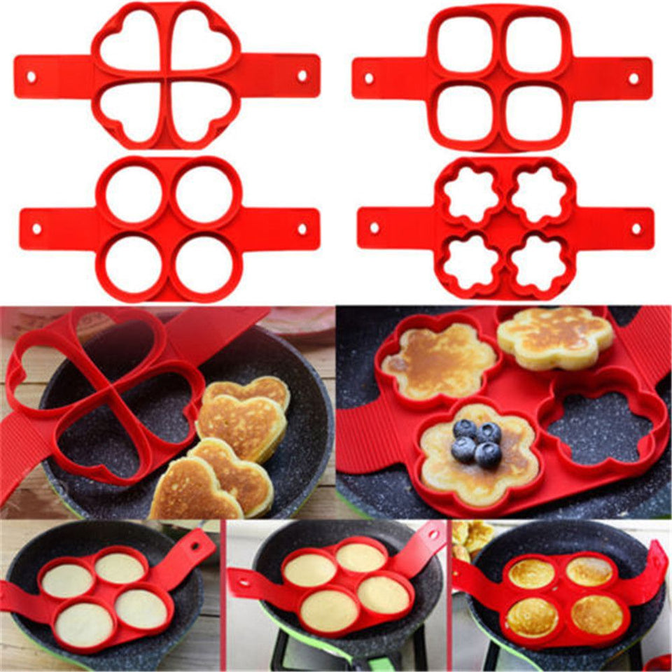 TheWellBeing™ Egg Pancake Ring Nonstick Pancake Maker Mold Silicone - Culinarywellbeing