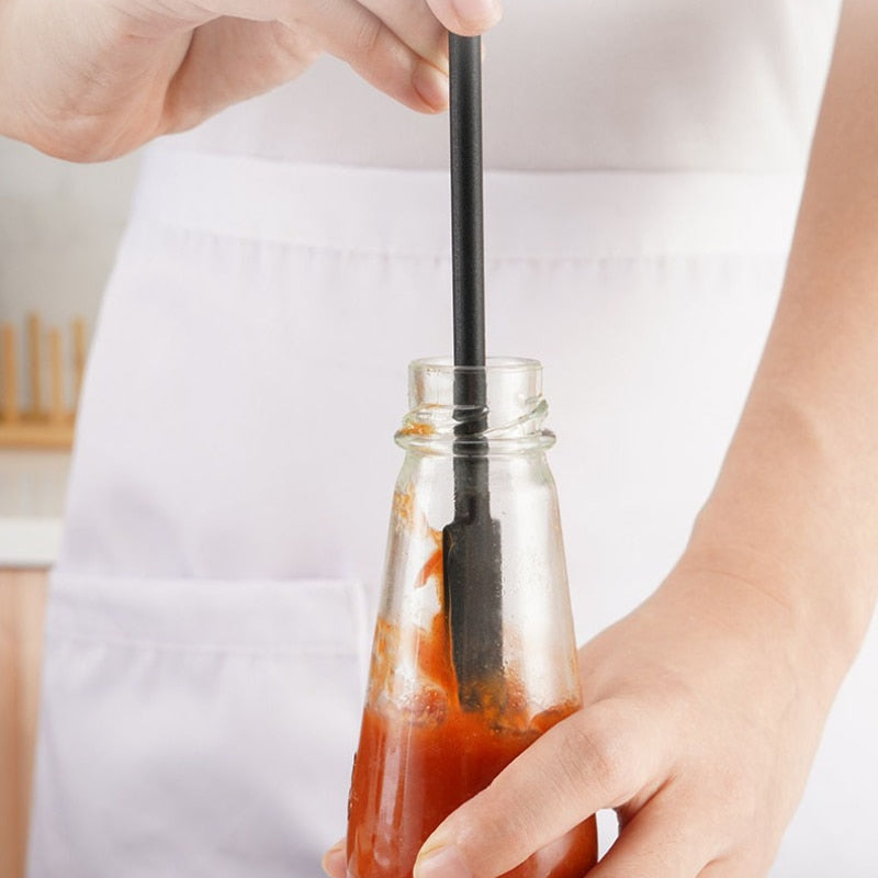 Mini Silicone Spatula Heat Resistant Long Handle Dual-Ended Scraper with Spoon Jam Spatulas - Culinarywellbeing