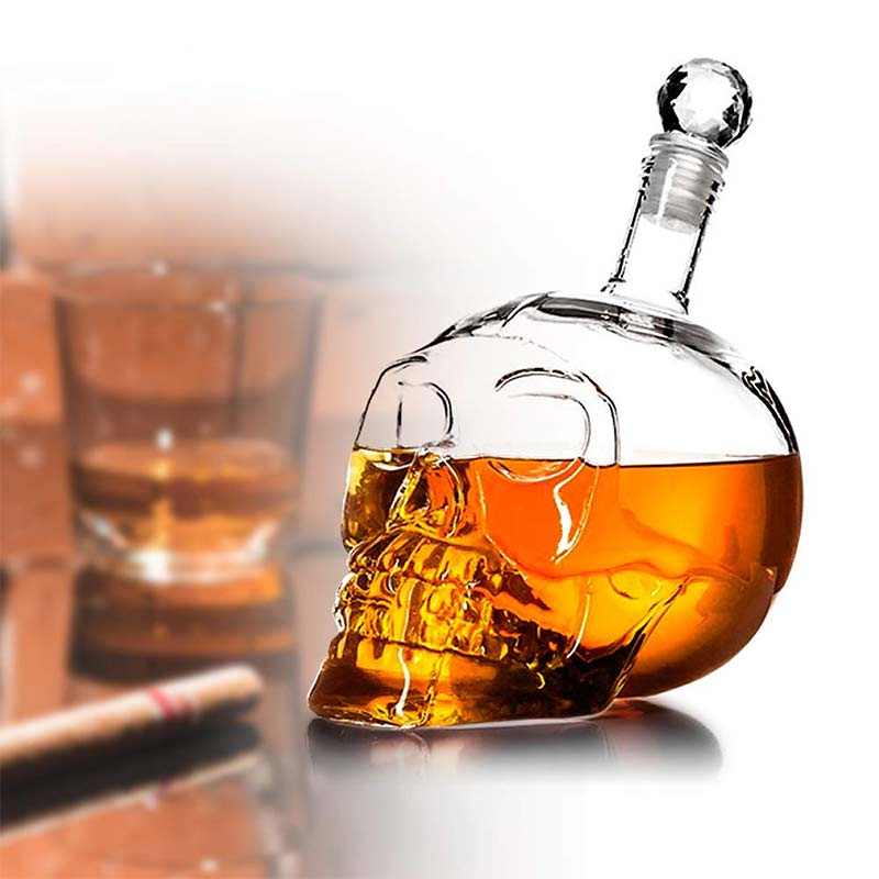 Decanter Skull Glass  Wine Bottle Whisky Wine Crystal Cups Bar Set