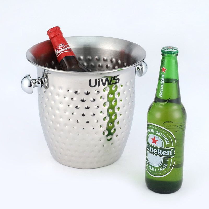Luxury Stainless Steel Hammer Ice Bucket 5.0L Horn Shaped Beer Bucket Party Gathering Chilled Champagne Bucket - TheWellBeing1
