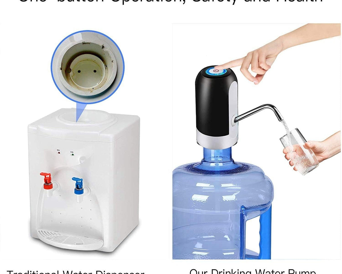 Water Bottle Pump USB Charging Auto Switch Drinking Dispenser Charging1. Simple and convenient, press the button to water out/press the button to stop water
2. Highly compatible base, universal for big and small barrels
3. Built-in 800TheWellBeing1Water Bottle Pump USB Charging Auto Switch Drinking Dispenser Charging Water PumpCulinaryWellBeing