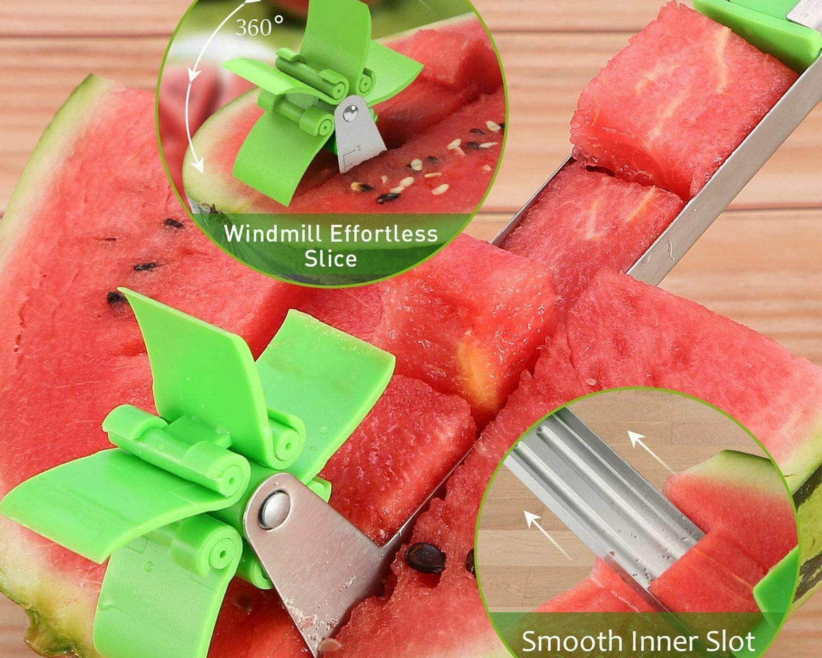 Stainless Steel Watermelon Cutter Windmill Shape Design Slicer Cutter Features: suitable for watermelon cutting, can quickly eat watermelon.
1. Stainless steel material, strong and durable, not easy to rust, easy to clean

2. A gentle TheWellBeing1Stainless Steel Watermelon Cutter Windmill Shape Design Slicer Cutter Kitchen Gadgets Salad Fruit Slicer Cutter ToolCulinaryWellBeing
