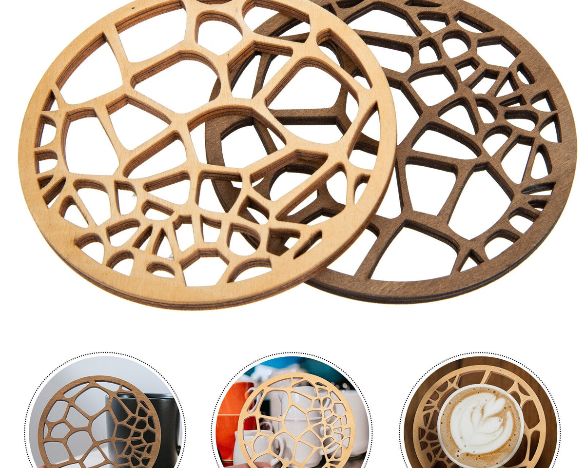 Wooden Coasters Set: Farmhouse Decor for Tea Coffee and Table Protection - Culinarywellbeing