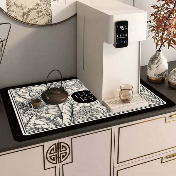 Printed Dish Drying Mat Super Absorbent Coffee Drain Pad Tableware Dra1. Polyester material: This kitchen drain pad is durable, flexible and resistant to deformation.
2. Splash proof: Can absorb water and coffee, keep your table clean TheWellBeing1Printed Dish Drying Mat Super Absorbent Coffee Drain Pad Tableware Draining PadCulinaryWellBeing