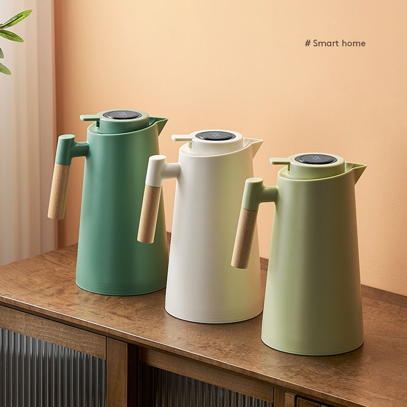 Large Capacity Insulation Kettle One Key Temperature Display Insulation Thermos Bottle - Culinarywellbeing