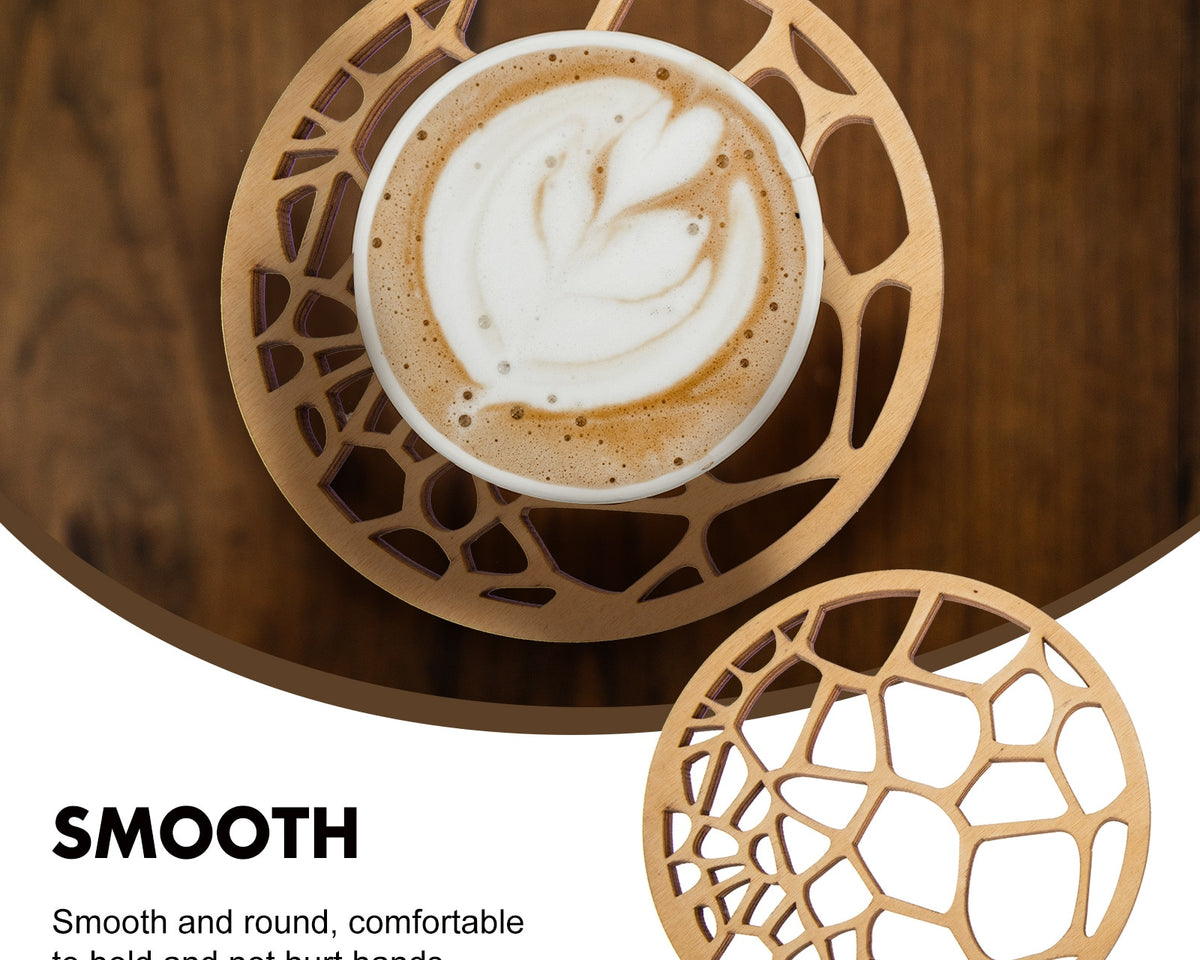 Wooden Coasters Set: Farmhouse Decor for Tea Coffee and Table Protection - Culinarywellbeing