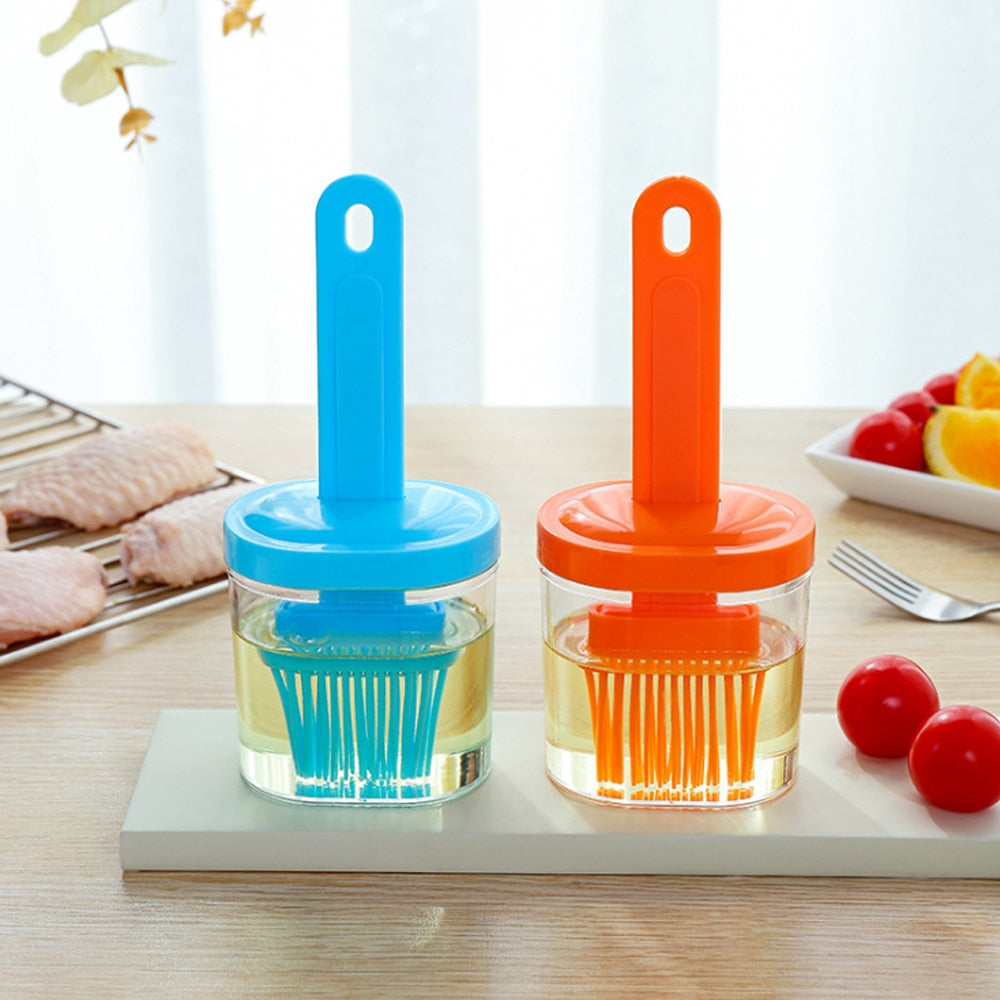 Silicone Oil Brush Temperature Resistant Oil Bottle Baking Pancake Barbecue Cooking BBQ Grilling Accessories Tool Kitchen Gadget - TheWellBeing1
