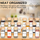 Glass Spice Jars with Bamboo Lid Spice Seasoning Containers Spice Pot Salt Pepper Shakers Spice Organizer Kitchen Spice Jar Set - TheWellBeing1