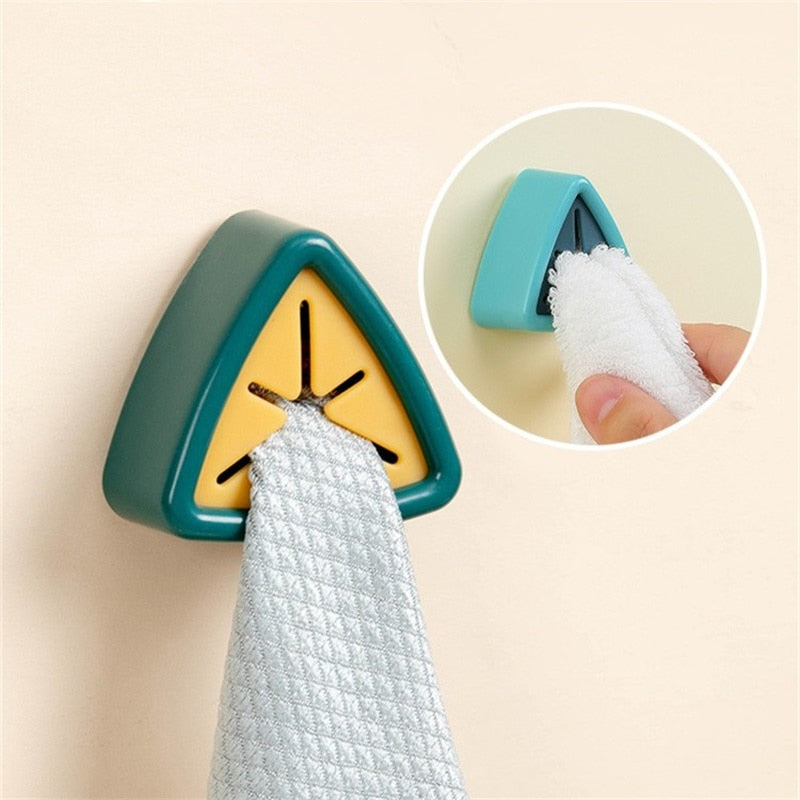 Towel Holder Towel Storage Racks Hanger Adhesive Towels Storage Wash Cloth Clip Sucker Wall Window Bathroom Kitchen Accessories - Culinarywellbeing