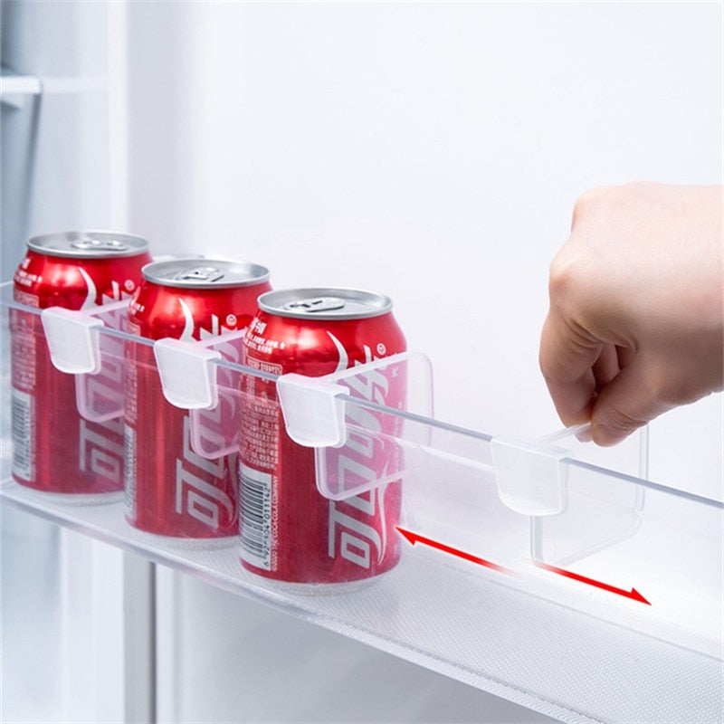 Refrigerator Storage Partition Board Retractable Plastic Divider Storage Splint Kitchen Bottle Can Shelf Organizer - TheWellBeing1