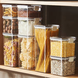 Sealed plastic food storage box cereal candy Dried jars with lid fridge storageTank containers household items kitchen organizer - Culinarywellbeing
